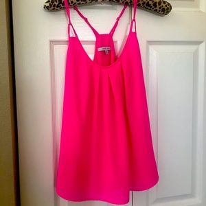Small neon pink Naked Zebra loose hanging tank nwt